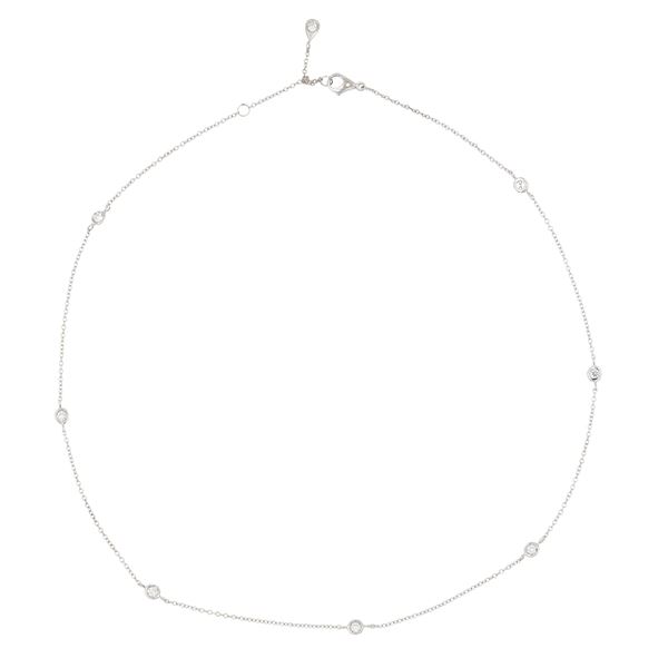 Collana in oro bianco 18kt e diamanti taglio brillante  - Asta GIOIELLI E BIJOUX WEB ONLY - Colasanti Casa d'Aste
