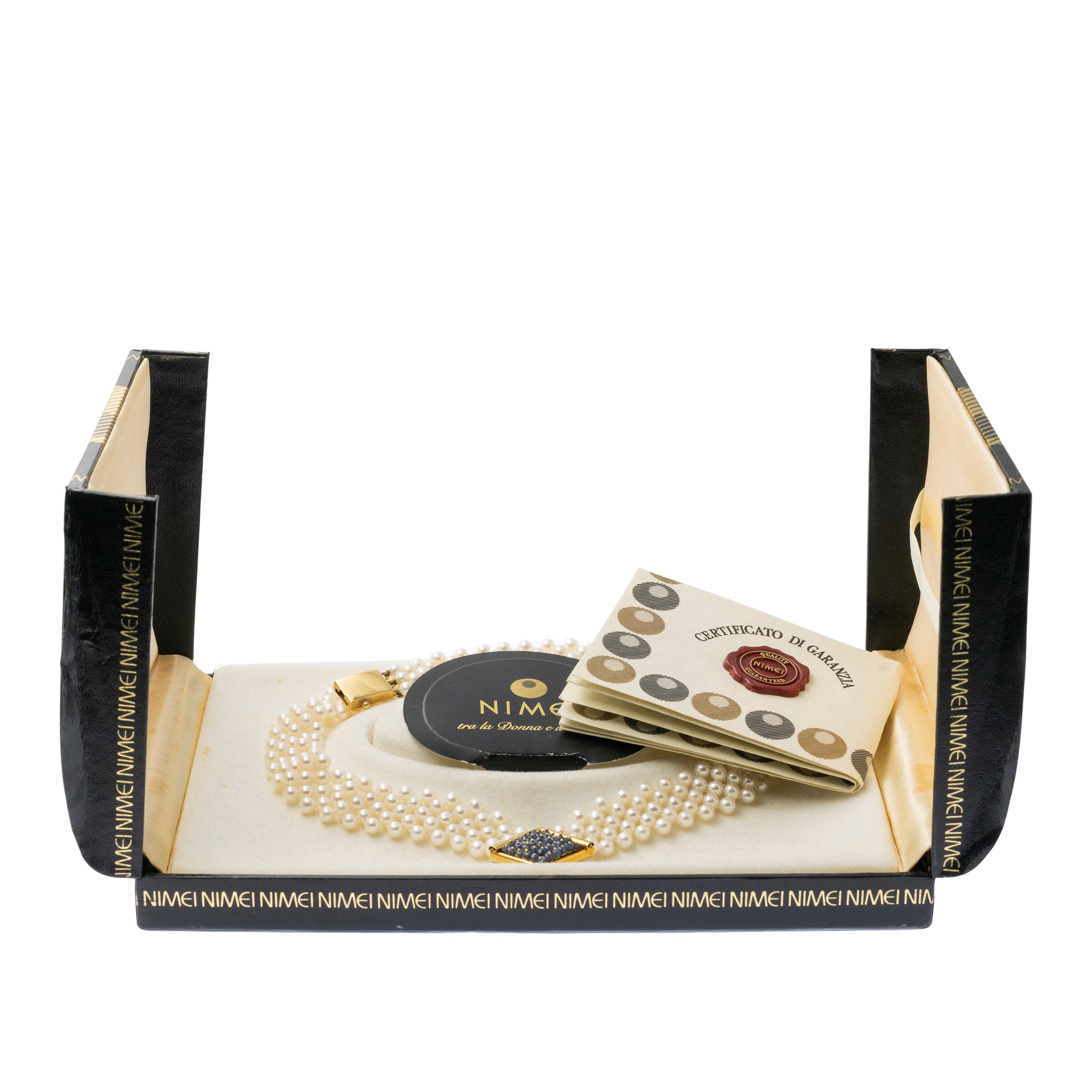 Collana di perle coltivate Nimei Aquarius tessuta a mano