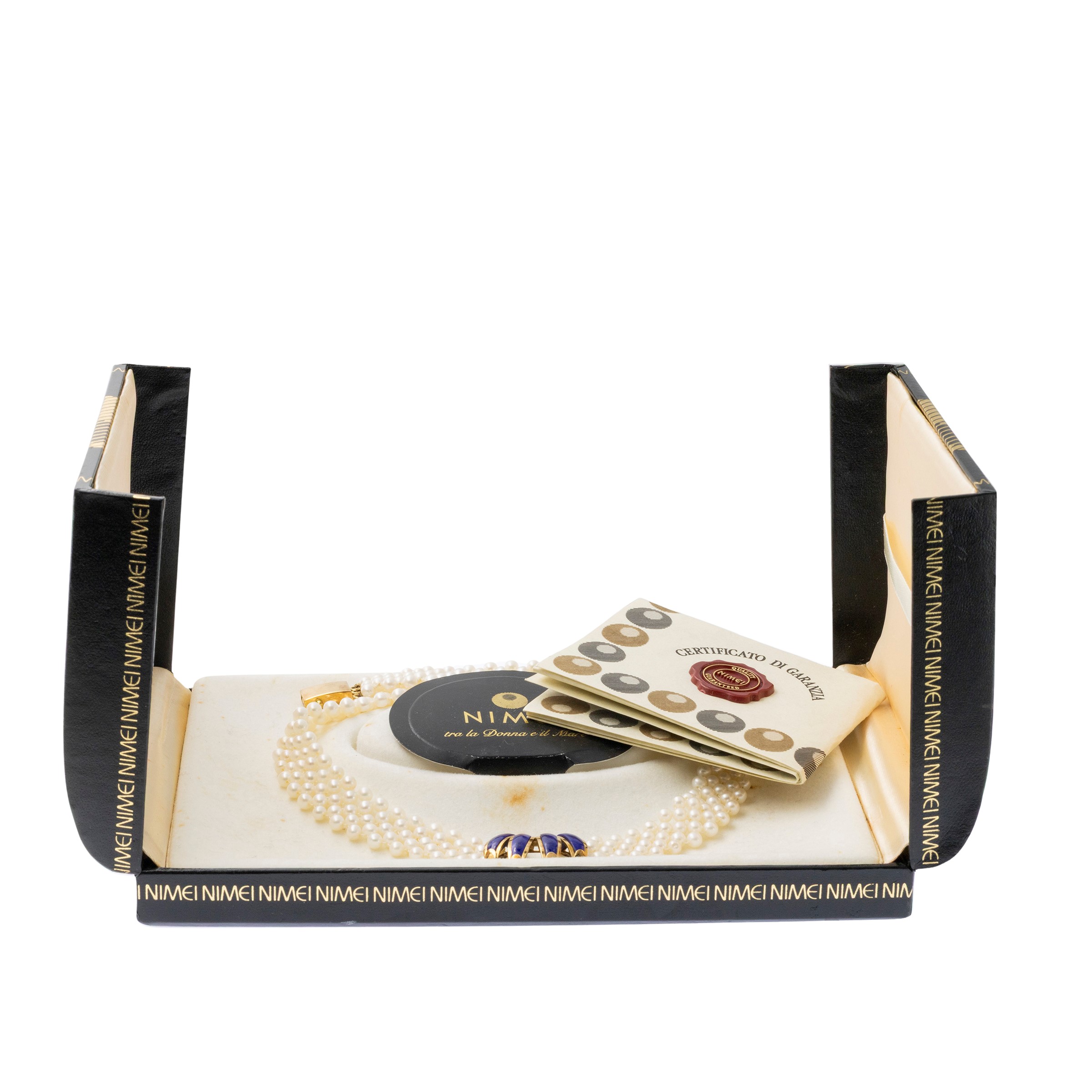 Collana di perle coltivate Nimei Aquarius tessuta a mano