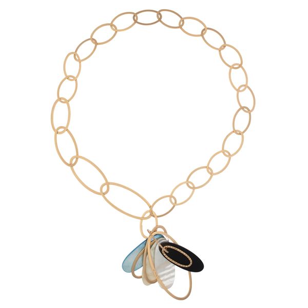Collana in oro rosa 18kt a maglie piatte
