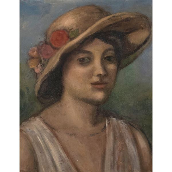 Pompeo Borra - "Ritratto femminile"