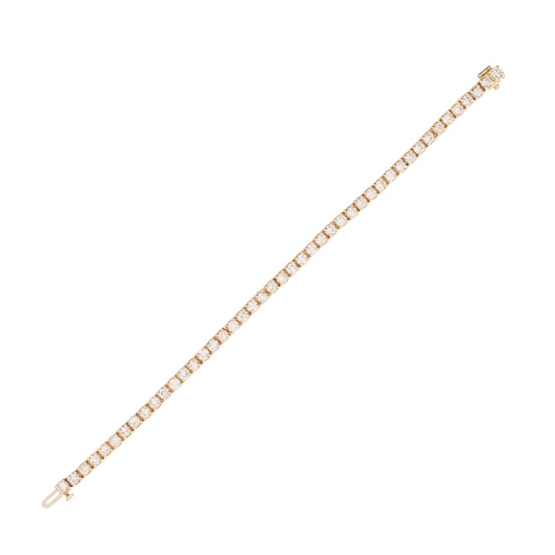 Bracciale Tennis in Oro Giallo 14kt e Diamanti