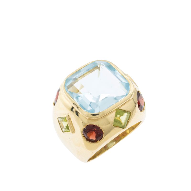 Anello Cocktail in Oro Giallo 18kt