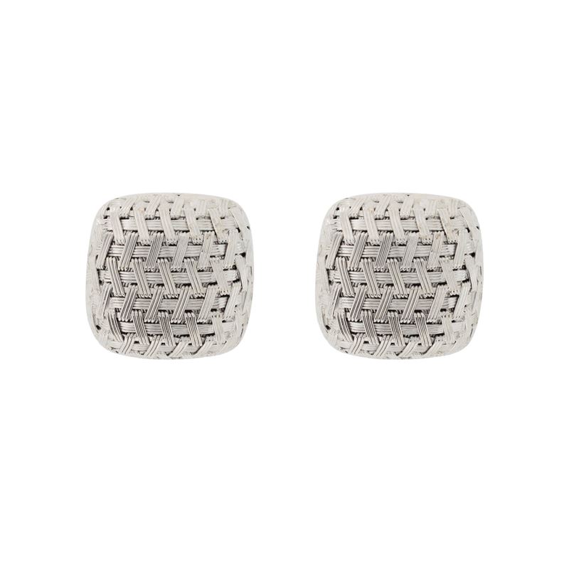 Orecchini a lobo in oro bianco 18kt