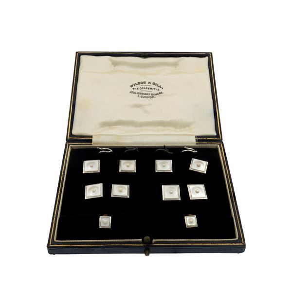 Cufflinks and six buttons for smoking set  (1930/40s)  - Auction FINE JEWELS AND WATCHES - Colasanti Casa d'Aste