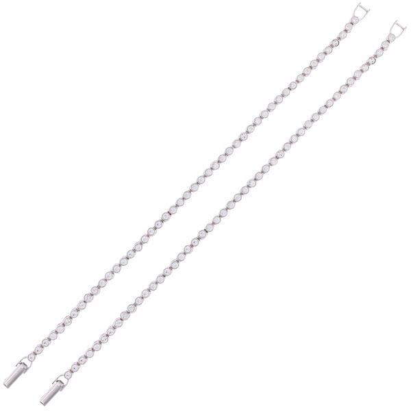Swarosvski pair of bijou tennis bracelets
