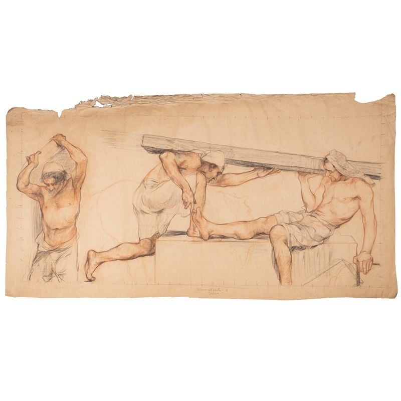 Giuseppe Rivaroli - Bozzetto per affreschi del Ministero della Marina, 1927-1928