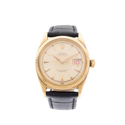 Oyster Perpetual Datejust Ovettone Roulette, orologio da polso vintage in oro giallo 18kt