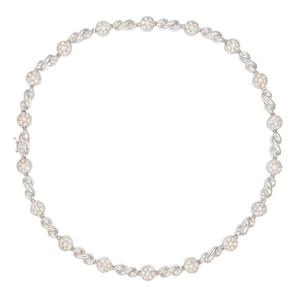 18kt white gold and diamonds collier
