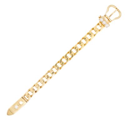 Bracciale cintura in oro giallo 18kt con diamanti