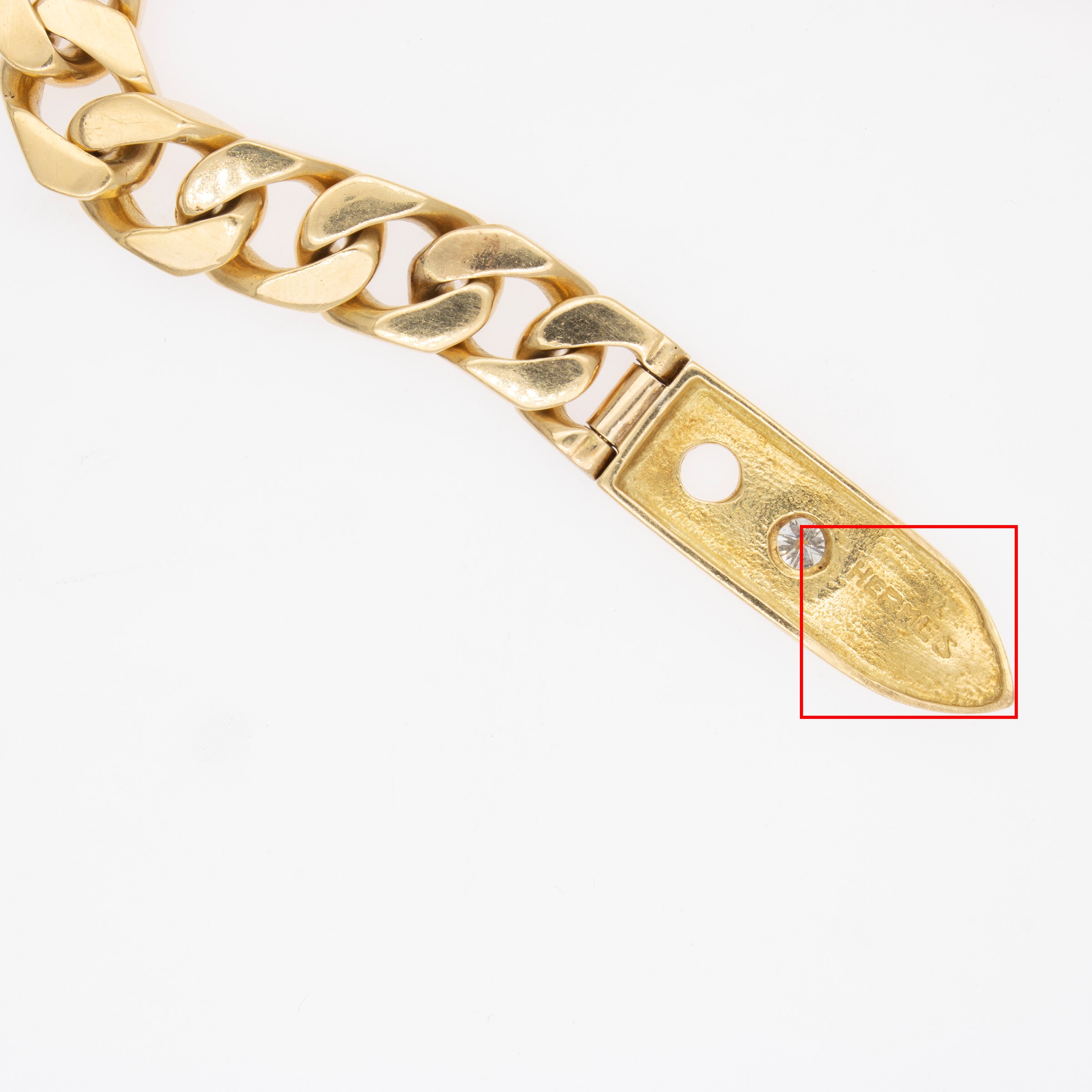 Hermès - Bracciale cintura in oro giallo 18kt con diamanti