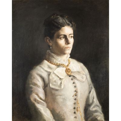 Pittore italiano, Ritratto femminile, olio su tela