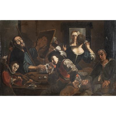 Mattia Preti, Allegoria dei cinque sensi, olio su tela