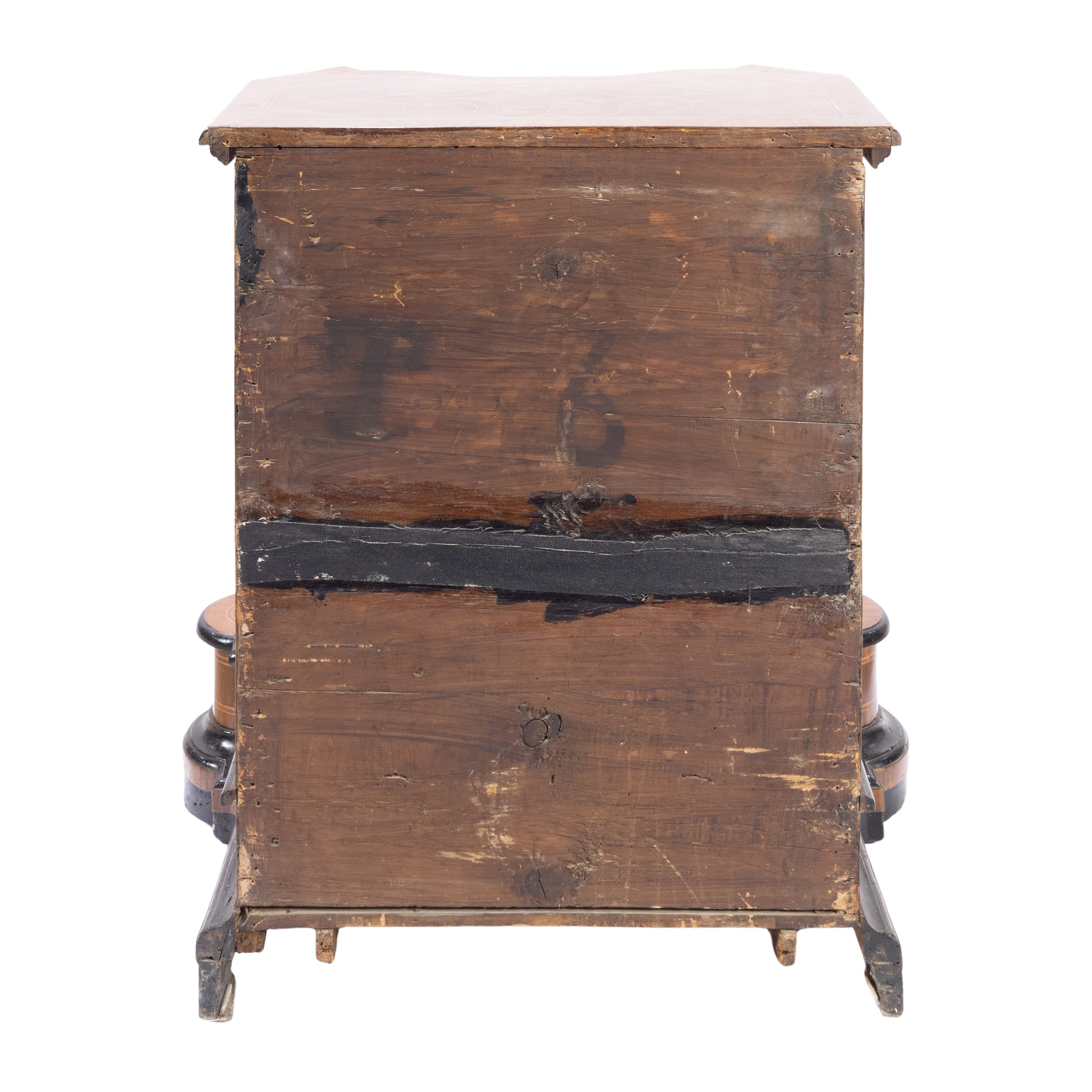 Inginocchiatoio intarsiato in legni vari