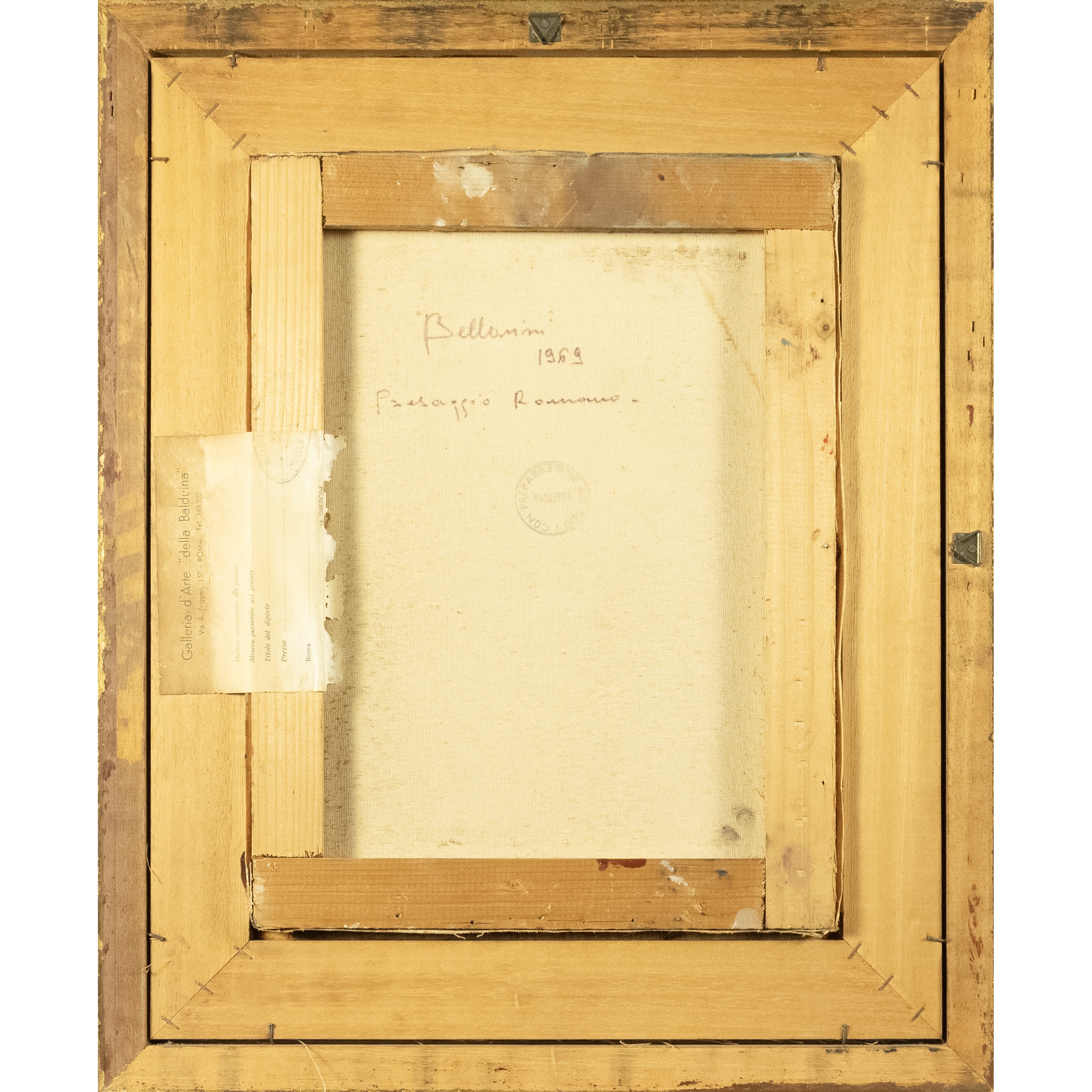 Ferdinando Bellorini - Paesaggio Romano, olio su tela, 1969