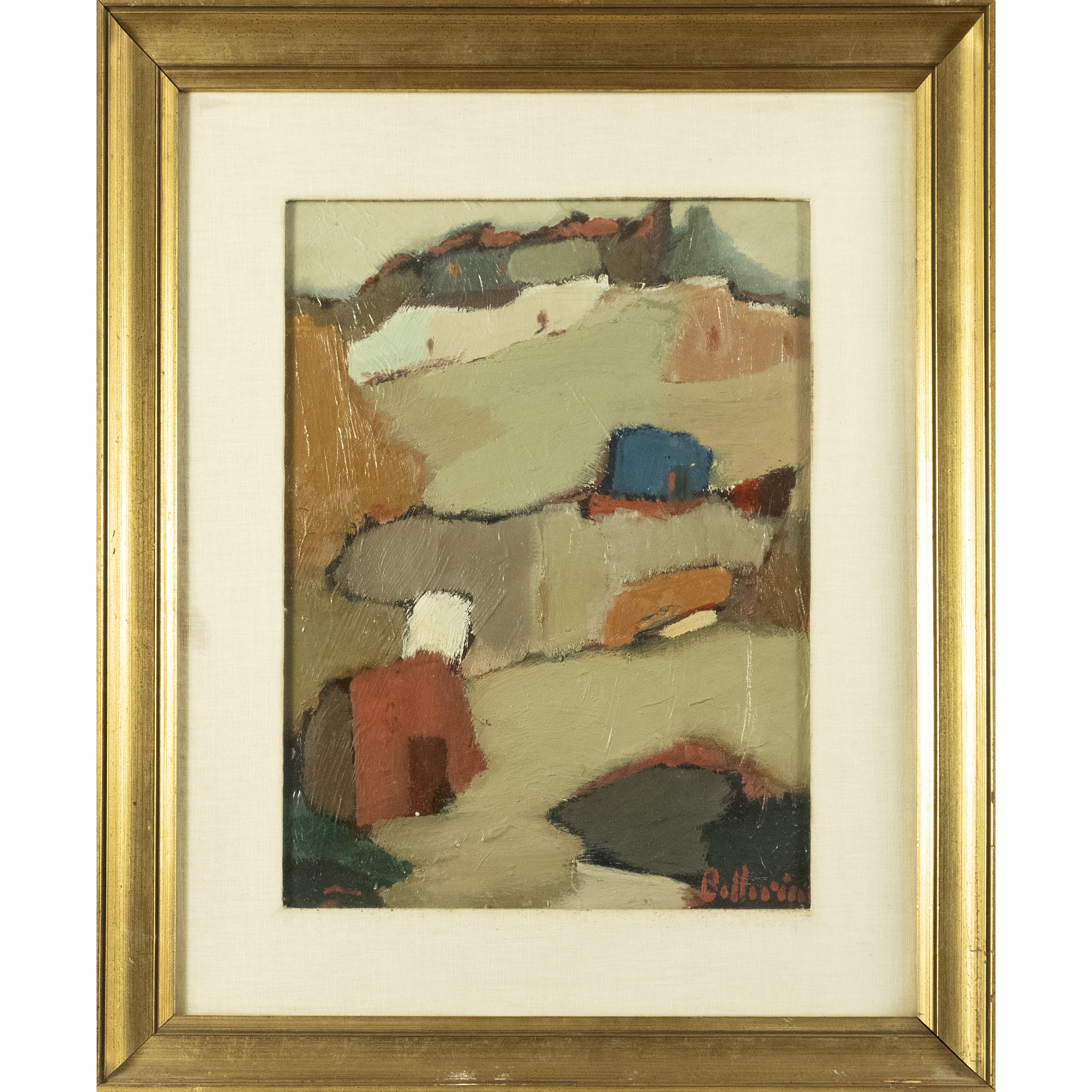Ferdinando Bellorini - Paesaggio Romano, olio su tela, 1969