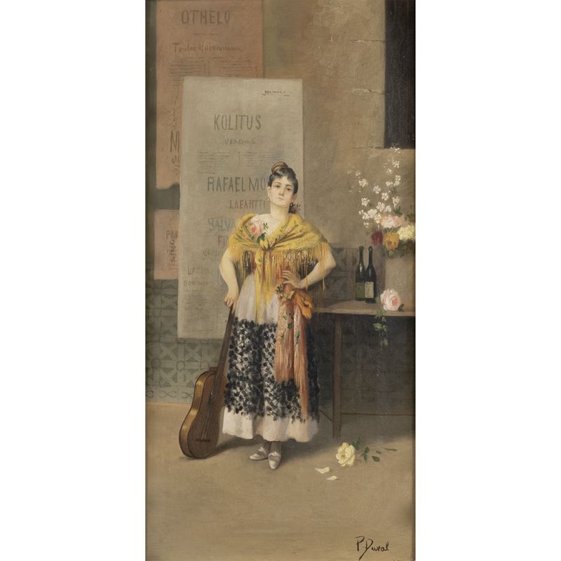 P. Duvall, Gitana - Olio su tela