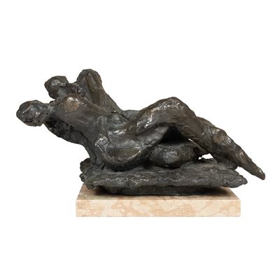 Amanti, scultura in bronzo
