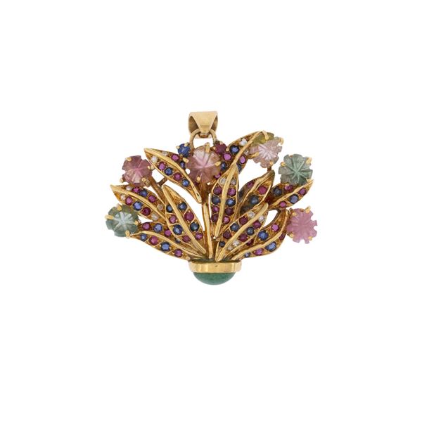 Filippo Moroni flower basket pendant