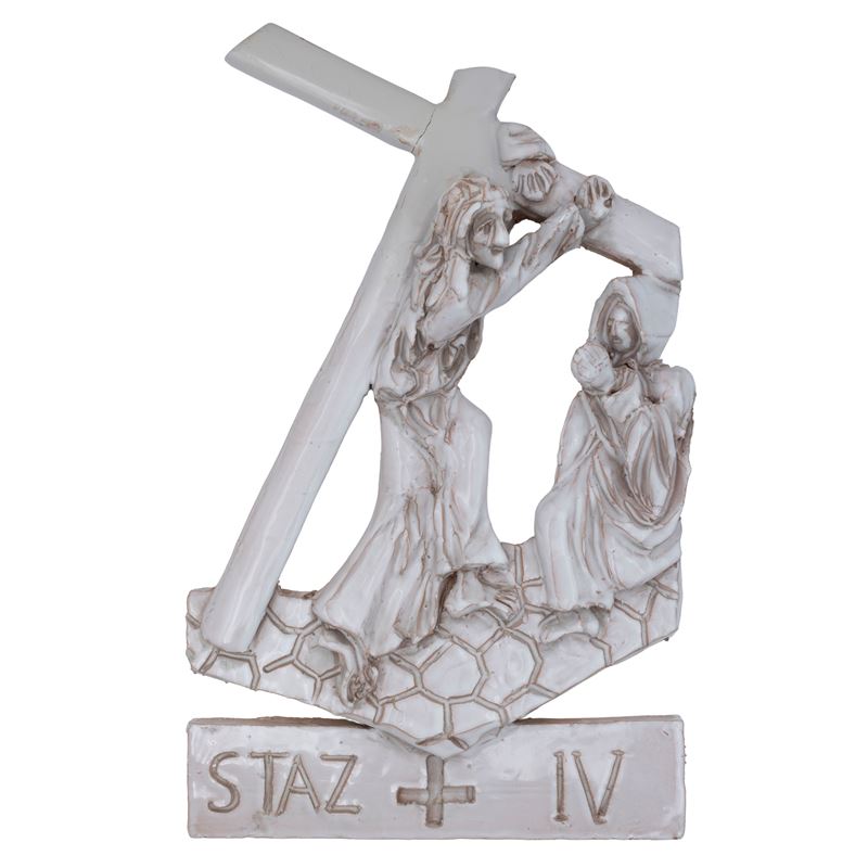 Mario Ceroli - Via Crucis - Stazione IV, ceramica modellata a mano
