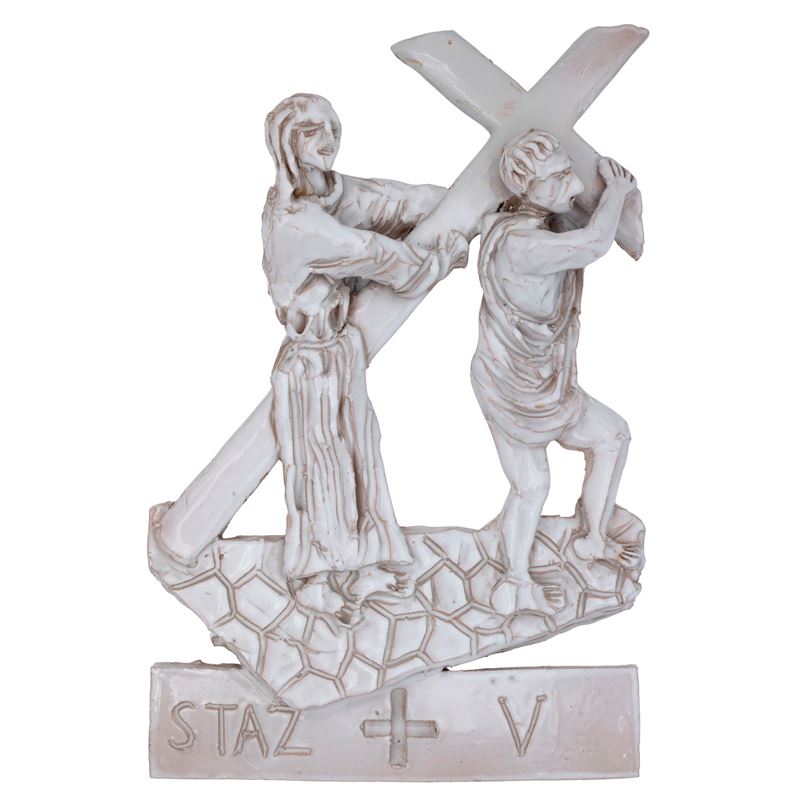 Mario Ceroli - Via Crucis - Stazione V, ceramica modellata a mano
