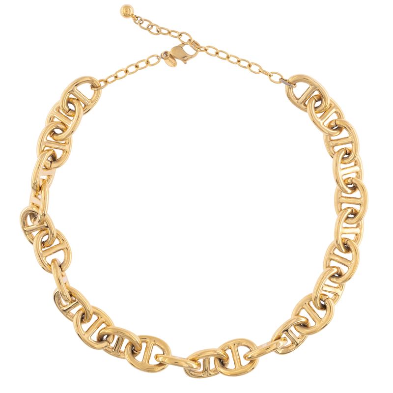 Collana bijou vintage a maglie marinare