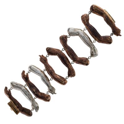 Bracciale Bracciamano in argento e bronzo con chiusura in oro giallo 18 kt (edizione 9/10)