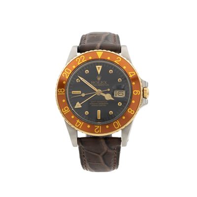 GMT Master Oyster Perpetual Date, orologio da polso vintage in acciaio e oro giallo