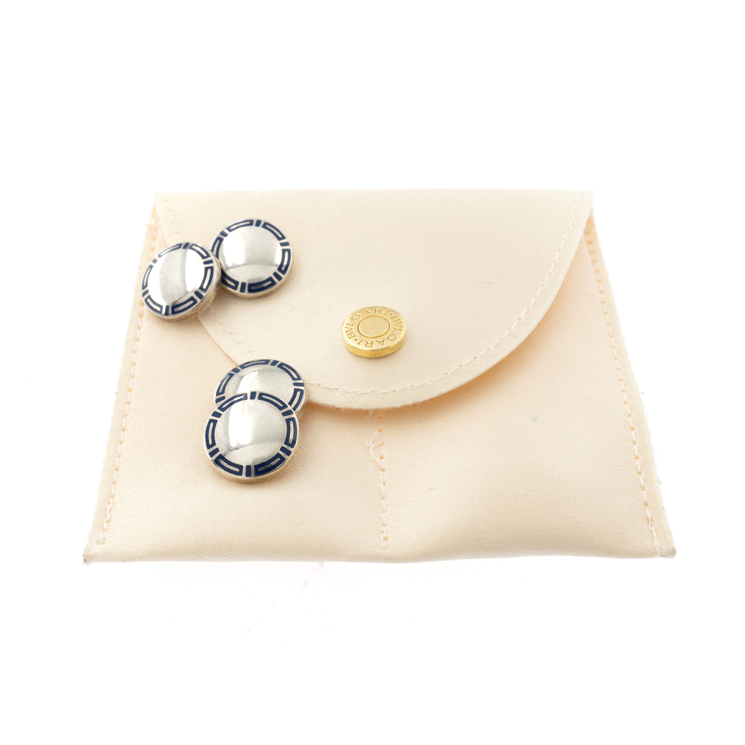 gemelli in argento 925 e smalto blu