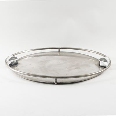 Vassoio in silver plated e perspex