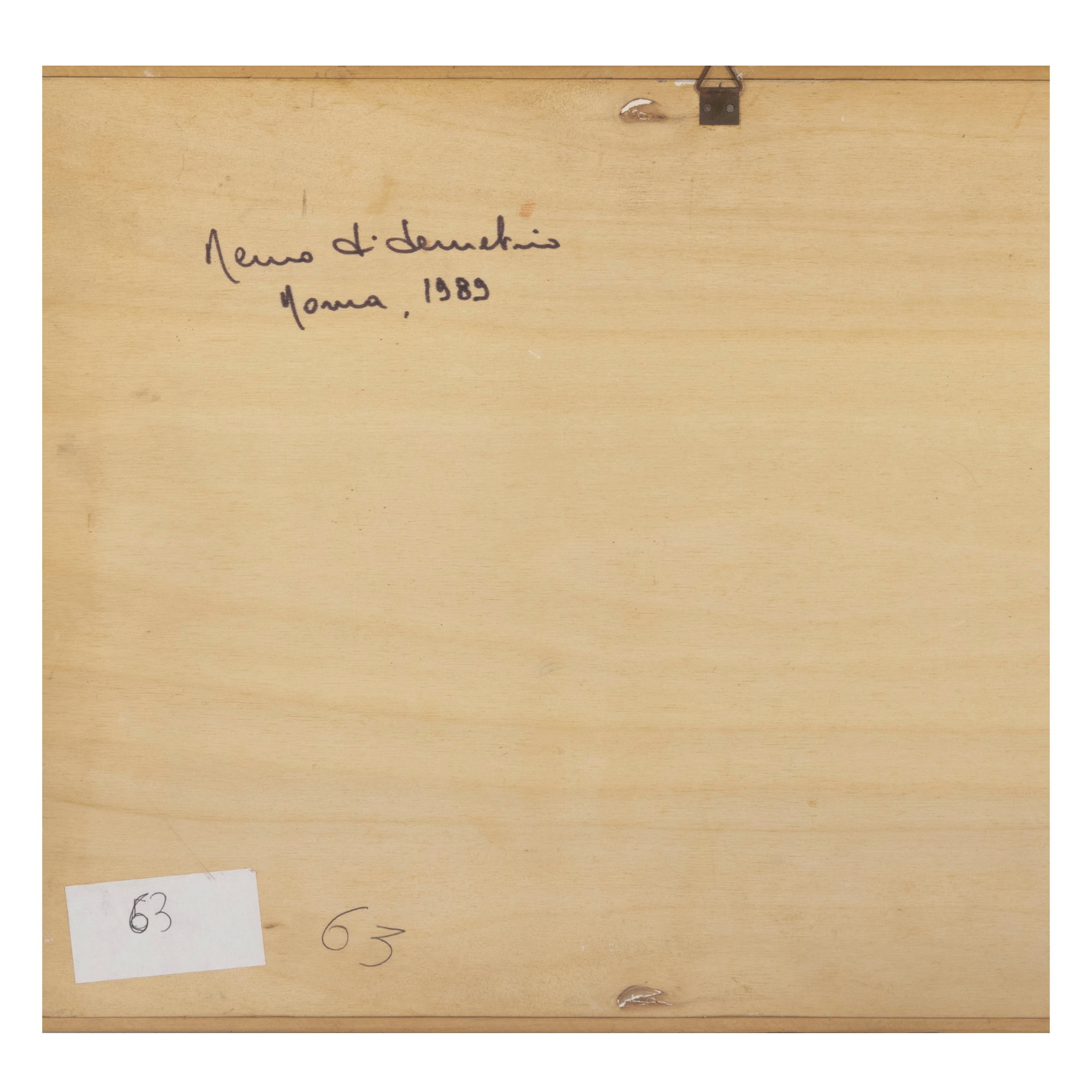 Remo di Demetrio - Paesaggio montano, olio e sabbia su compensato