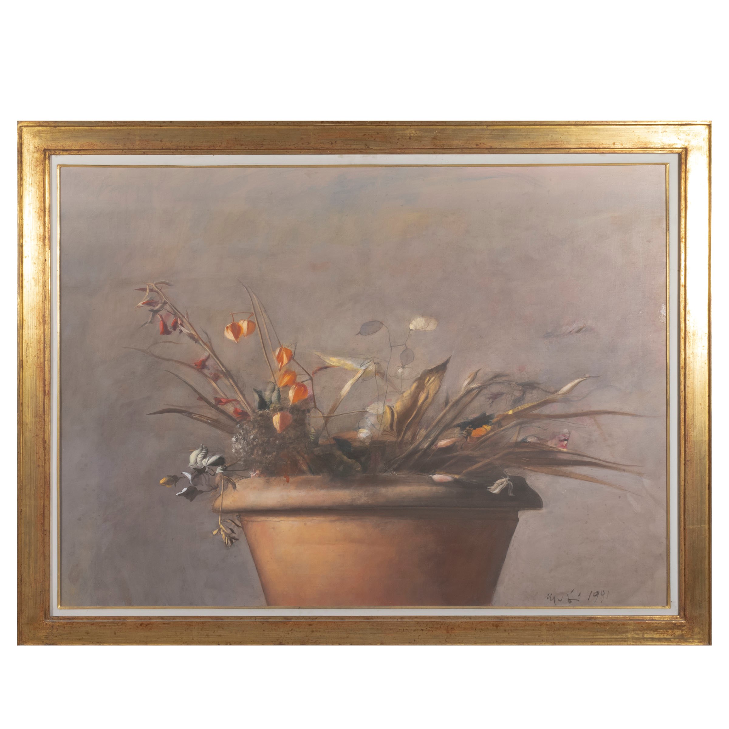 Mario Madiai - Natura morta, olio su tela, 1991