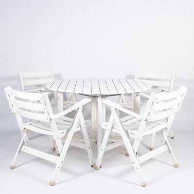Set da giardino in legno laccato