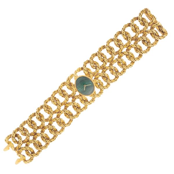 18kt yellow gold ladies watch bracelet