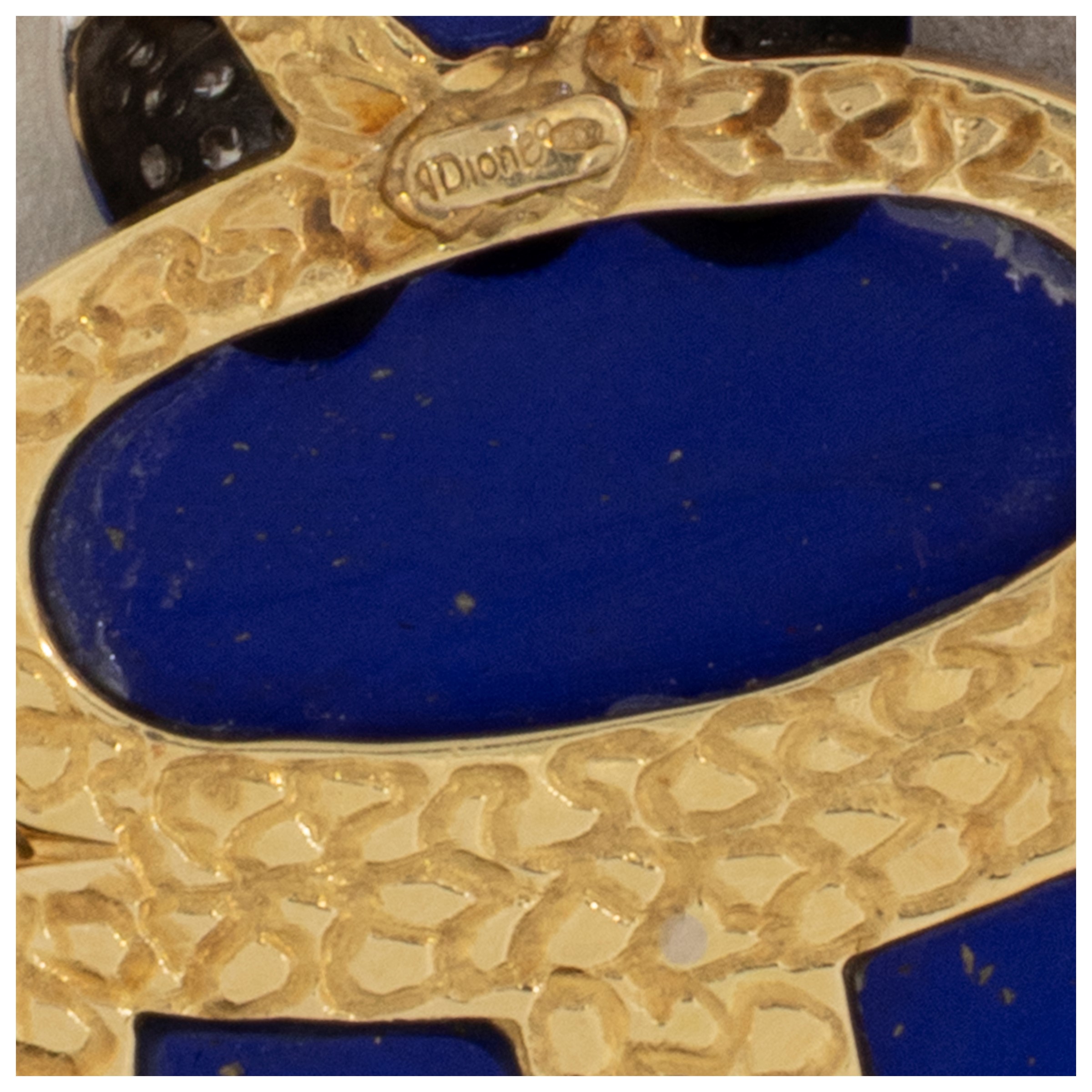 Lunga collana in oro giallo 18kt e lapislazzulo