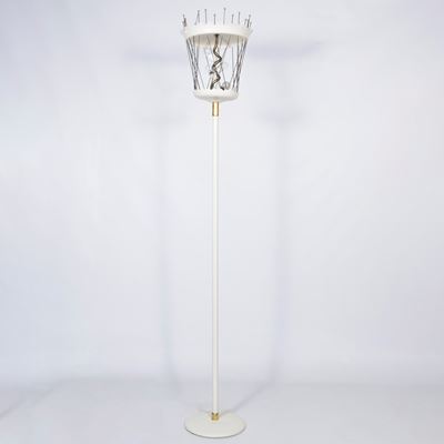 Pietro Chiesa, Lampada da terra in metallo verniciato e ottone, Italia, anni '40