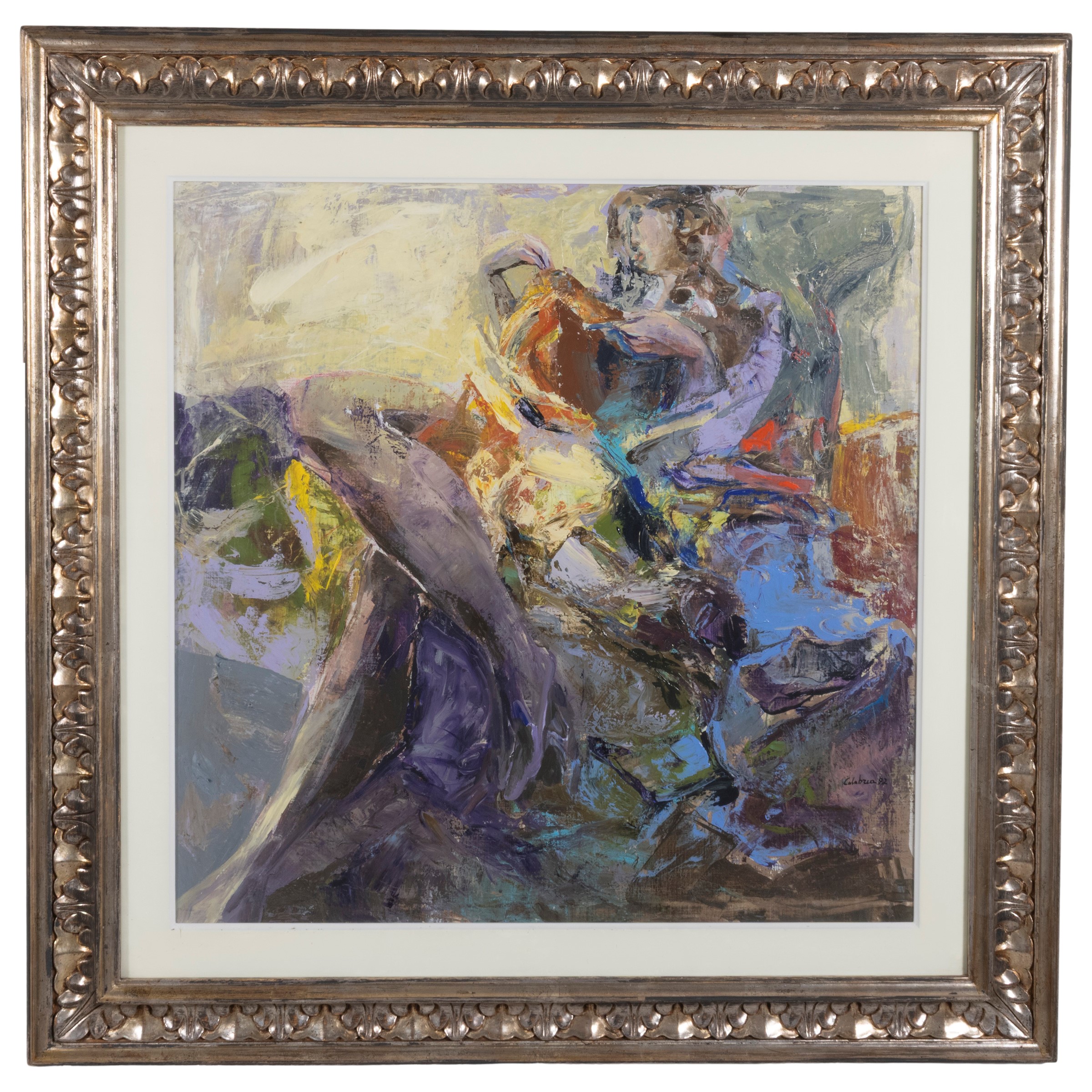 Ennio Calabria - 'Eva', olio su tela, 70x70 cm, 1992