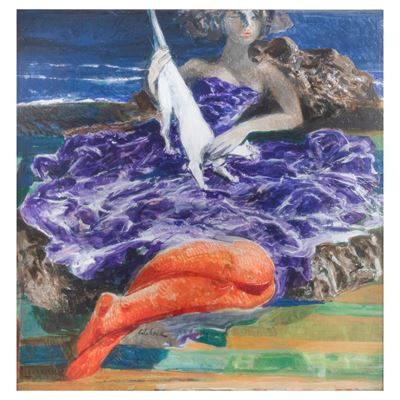 Studio per figura, olio su tela