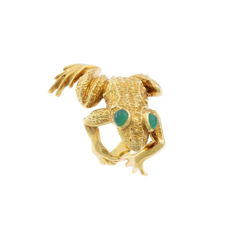 Anello ranocchio in oro giallo 18kt