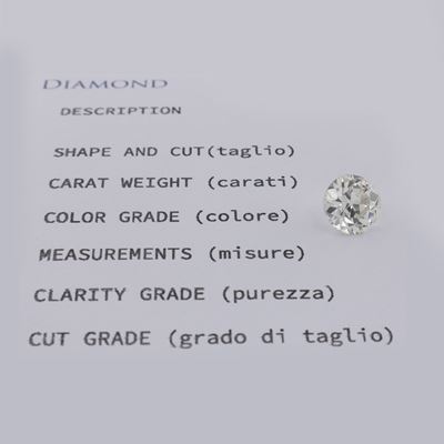 Diamante, sciolto taglio vecchio, ct 3,34, colore M, purezza SI2