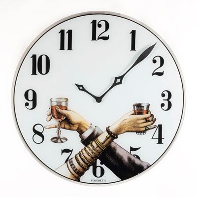 Orologio da parete modello Brindisi in vetro serigrafato