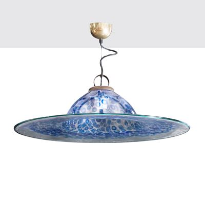 Lampada a sospensione Serie Noverrino in vetro a murrine e ottone