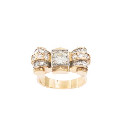 Anello a Ponte in Oro Giallo 14kt