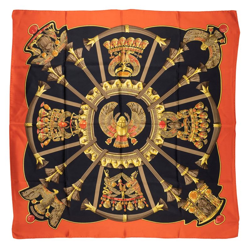 foulard vintage collezione Egypte Scarab