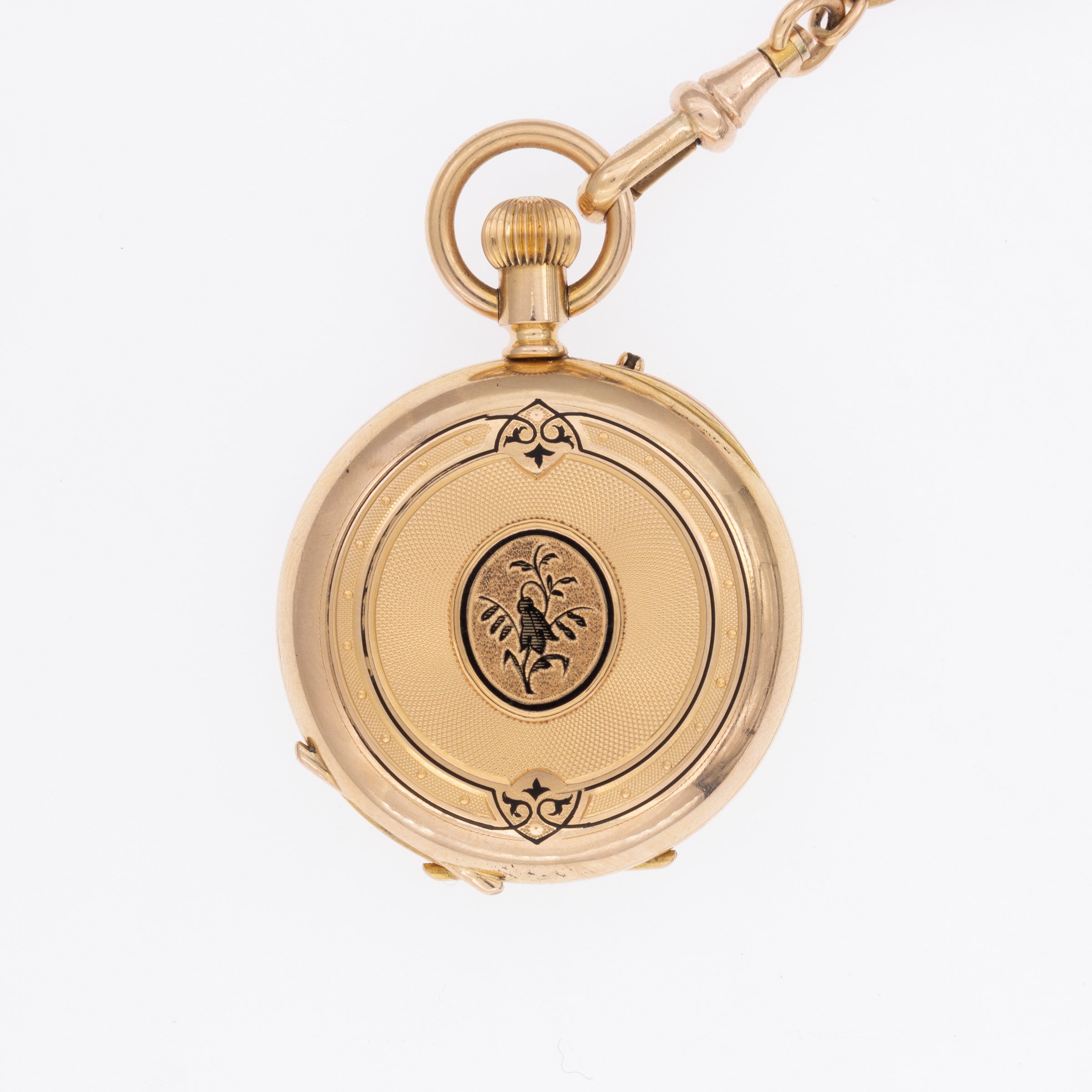 Orologio da tasca occhio di bue, oro giallo 18kt con movimento a carica manuale
