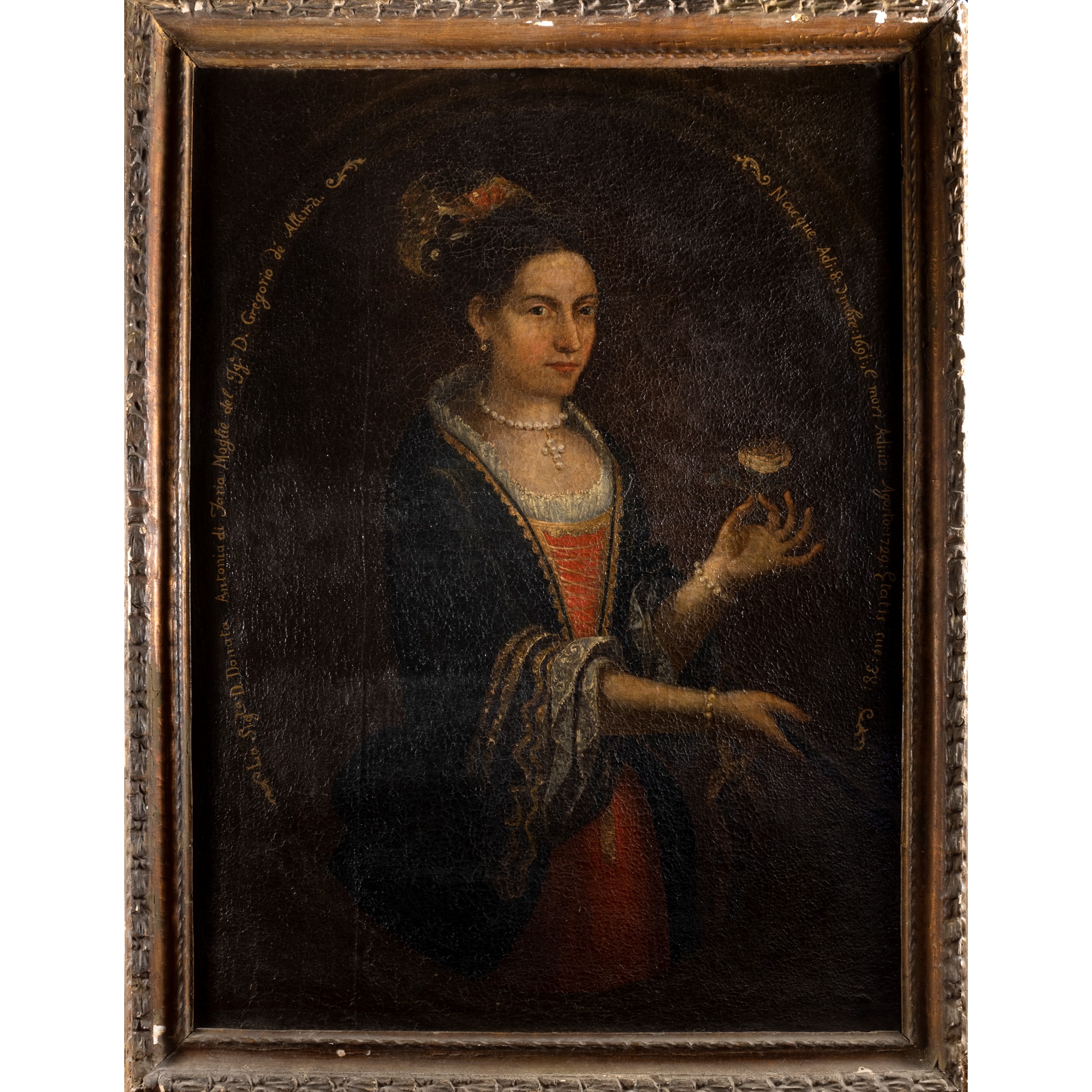 Pittore italiano, Ritratto della Sig.ra D. Donata Antonia di Faria, olio su tela