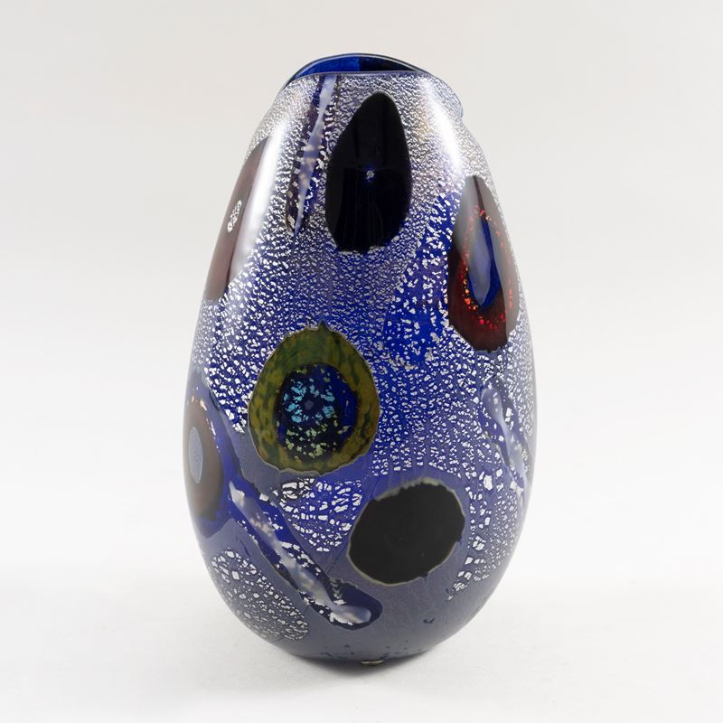 Aldo Nason - Vaso in vetro decorato a murrine