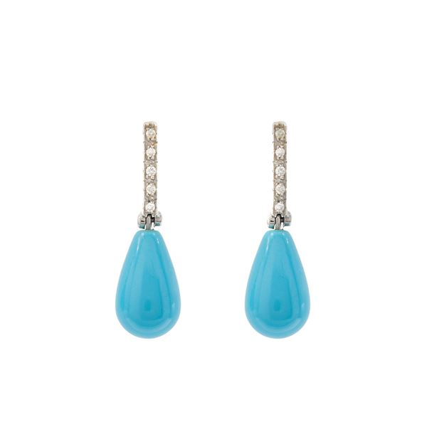 Orecchini pendenti in oro bianco 18kt