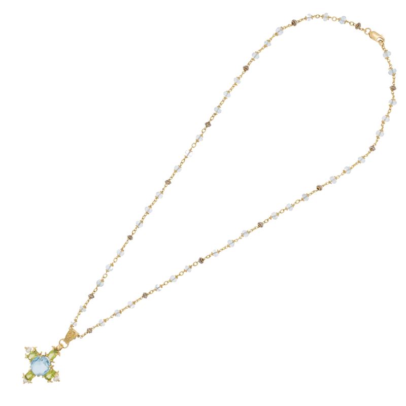 Collana in Oro Giallo 18kt e Acquamarine
