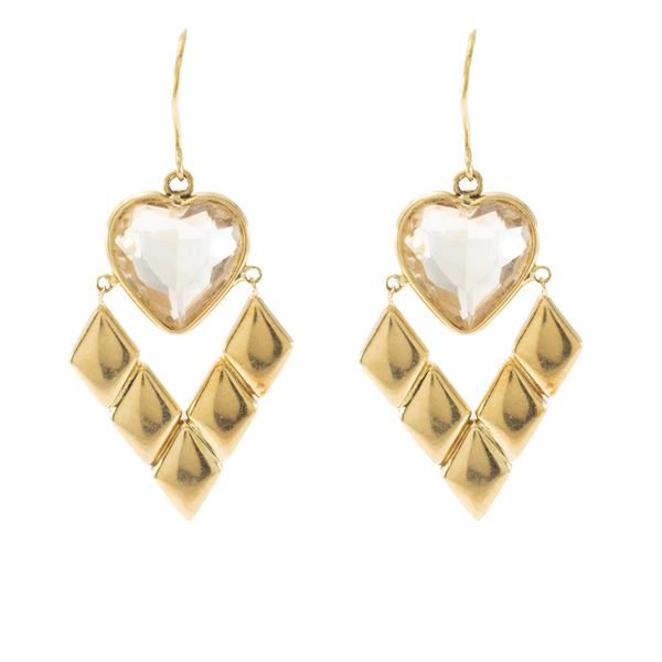 Orecchini pendenti in oro giallo 18kt